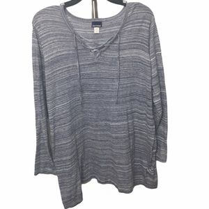 Basic Editions Front Lace-up Shirt